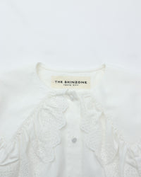 THE SHINZONE / LACE COLLAR BLOUSE 01 WHITE