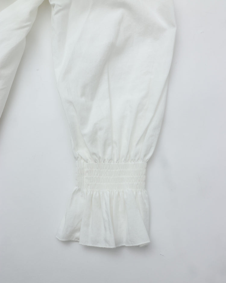 THE SHINZONE / LACE COLLAR BLOUSE 01 WHITE