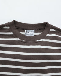 Yonetomi   WAVE COTTON BASQUE KNIT PULLOVER  CREW BORDER