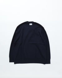 Yonetomi  / WAVE COTTON KNIT PULLOVER 63 NAVY
