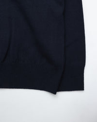 Yonetomi / WAVE COTTON KNIT PULLOVER 63 NAVY