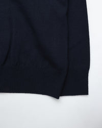 Yonetomi  / WAVE COTTON KNIT PULLOVER 63 NAVY