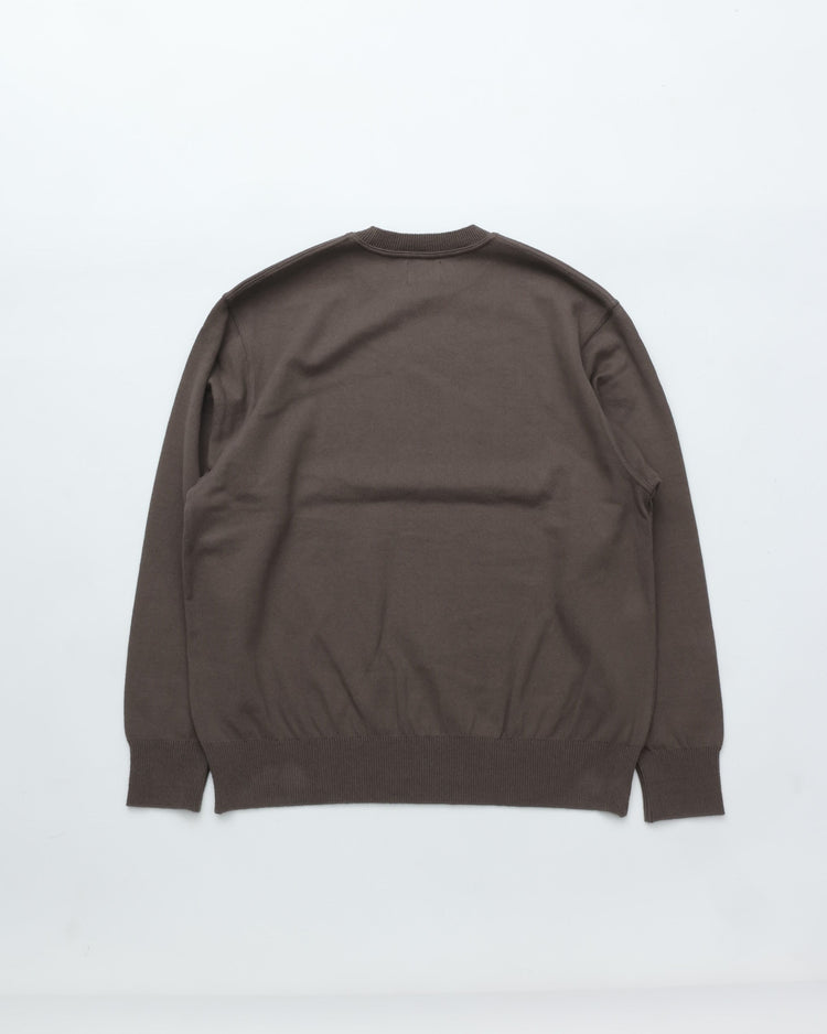 Yonetomi / WAVE COTTON KNIT PULLOVER 12 GRAY