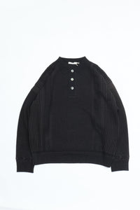 YASHIKI    Akisame Knit Polo（秋雨）YSK-26AW-KN05 BLACK