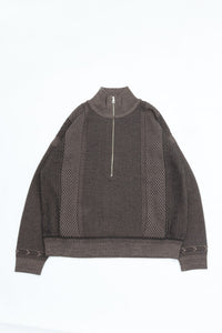 YASHIKI    Karita Half Zip Knit （苅田）YSK-26AW-KN06 GREIGE