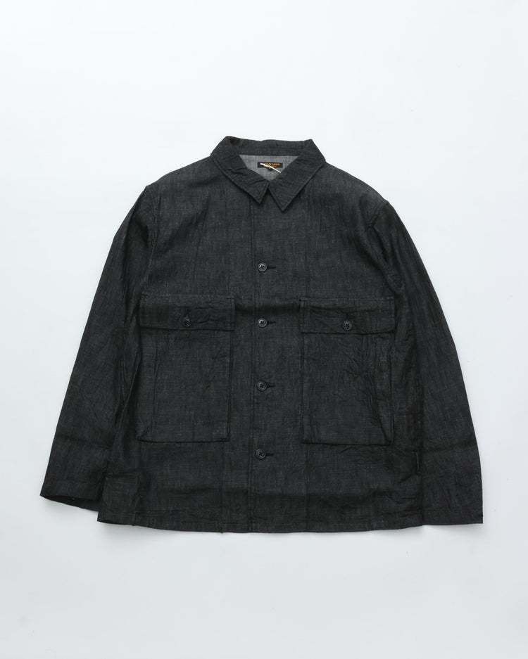 A VONTADE Naval Utility Jacket - BLACK Denim- #9 BLACK
