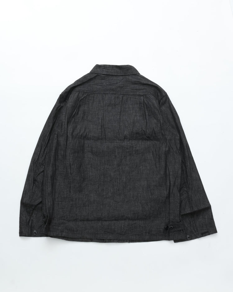 A VONTADE Naval Utility Jacket - BLACK Denim- #9 BLACK
