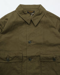 A VONTADE Naval Utility Jacket -Military Herinbone- #47 OLIVE