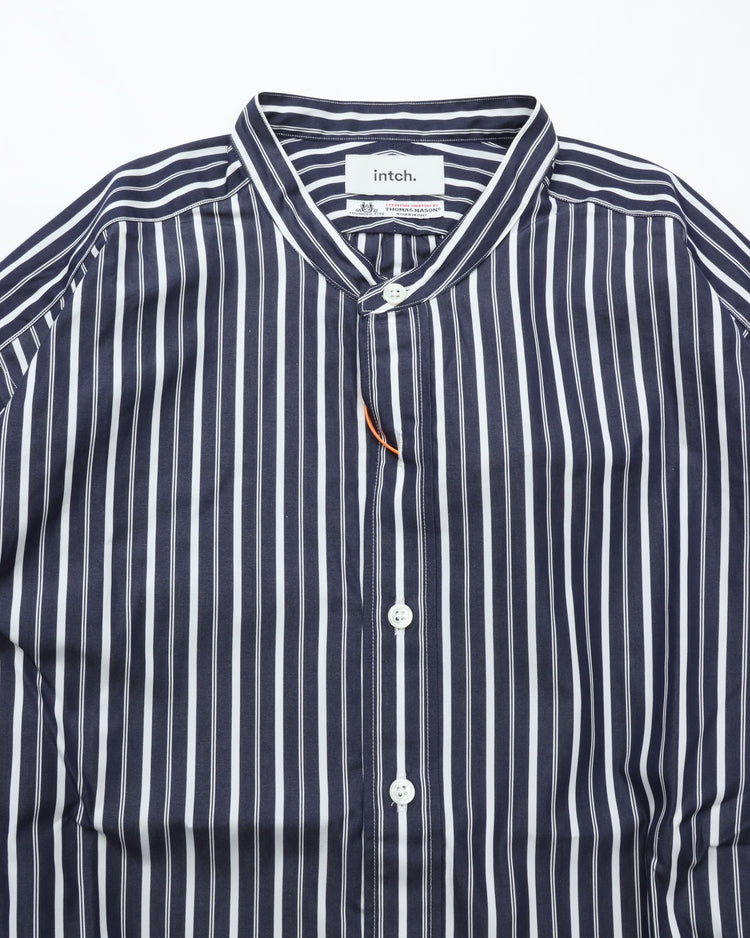 intch.  Arc Officer Shirts THOMAS MASON  NAVY WHITE STRIPE