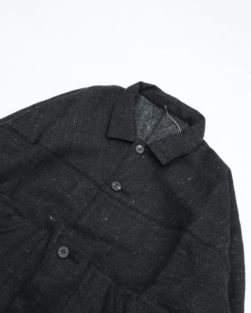 MITTAN Hemp Wool Linen Jacket JK-96 Black Heathered