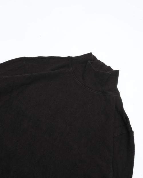 MITTAN Strong Twist Silk Tsumi Yarn High Neck Long Sleeve T-50 Black