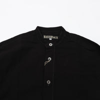 HAVERSACK / 塩縮ネル バンドカラーオーバーシャツ　BLACK