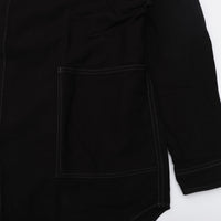 HAVERSACK / 塩縮ネル バンドカラーオーバーシャツ　BLACK