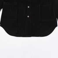 HAVERSACK / 塩縮ネル バンドカラーオーバーシャツ　BLACK