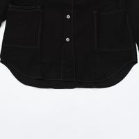 HAVERSACK / 塩縮ネル バンドカラーオーバーシャツ　BLACK