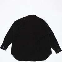 HAVERSACK / 塩縮ネル バンドカラーオーバーシャツ　BLACK