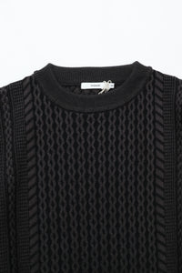 YASHIKI  YSK-25AW-KN03    Fubuki Knit BLACK