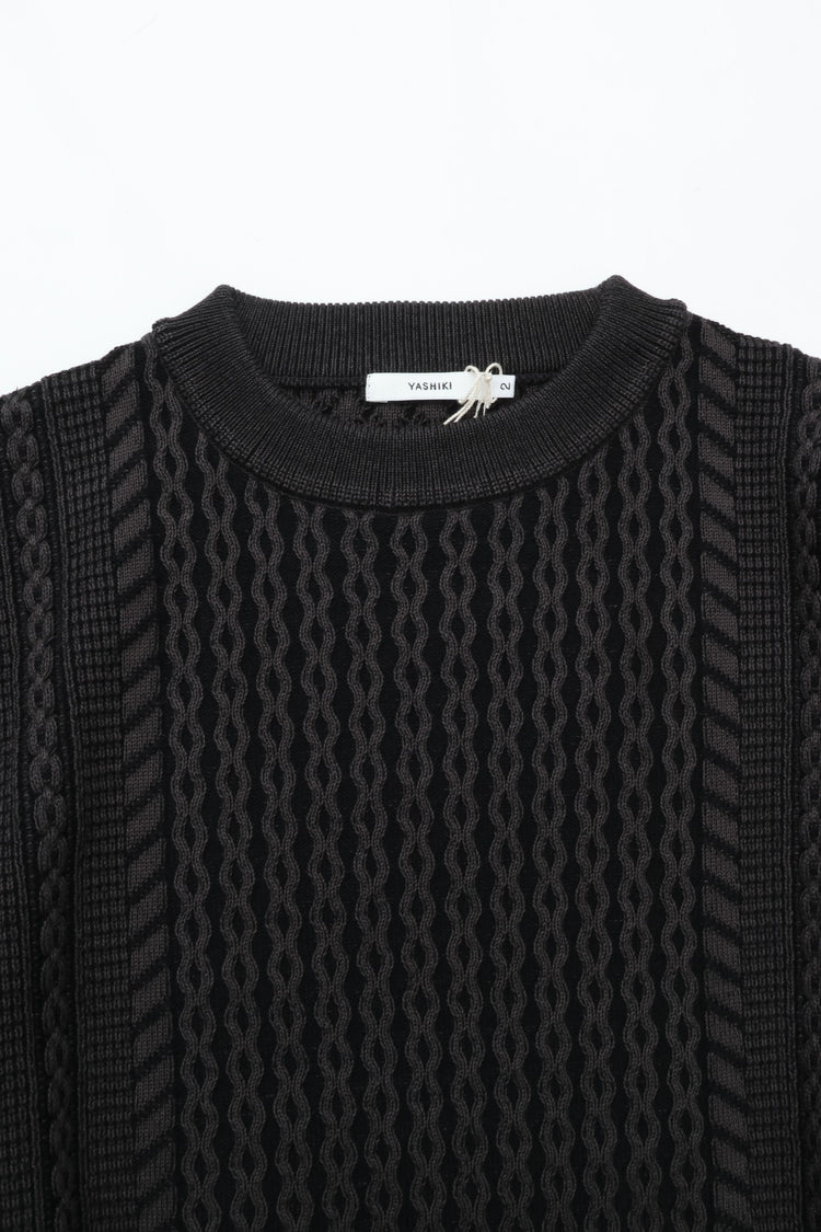 YASHIKI  YSK-25AW-KN03    Fubuki Knit BLACK