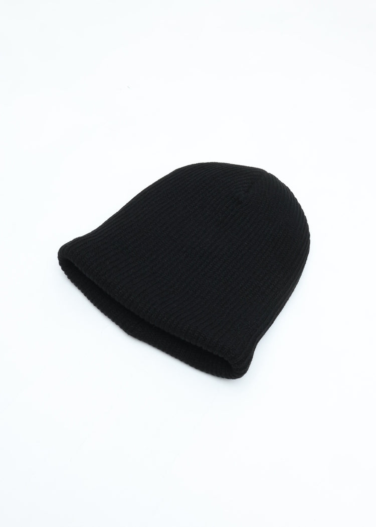 roundabout   Double Knit Beanie RA26AW-AC03 BLACK
