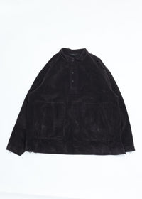 roundabout   Corduroy Stand Collar Smock RA26AW-BL01 BLACK