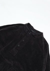 roundabout   Corduroy Stand Collar Smock RA26AW-BL01 BLACK