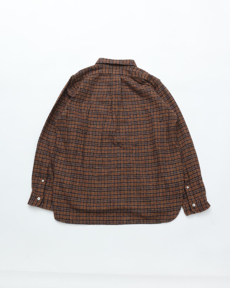 THE CORONA UTILITY CS005 - WCW SHIRT PULLOVER / Brown × BLUE