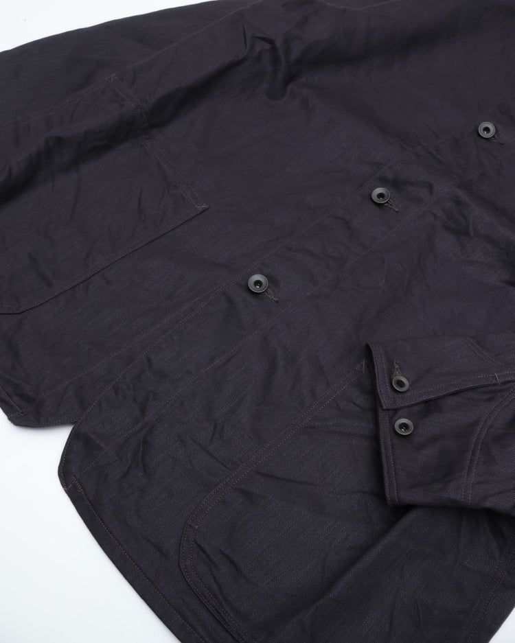 A VONTADE  40's Coverall -C/L Herringbone- VTD-0573-JK EGGPLANT
