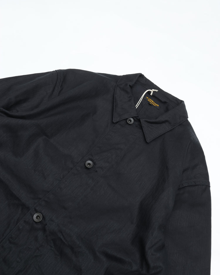 A VONTADE  40's Coverall -C/L Herringbone- VTD-0573-JK LAMP BLACK