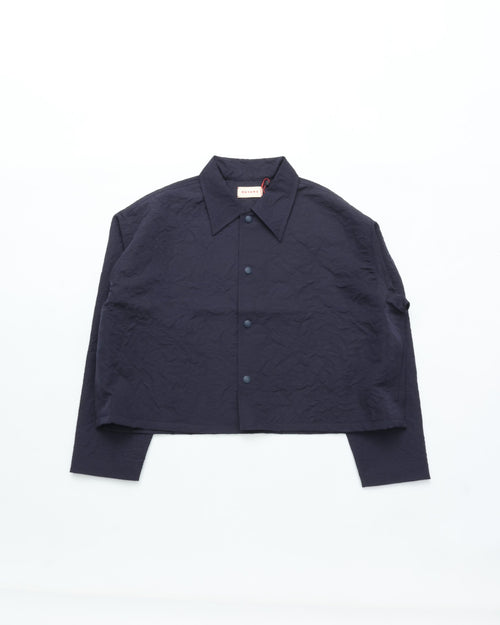 MEYAME / FLORAL SHORT COACH JACKET NAVY