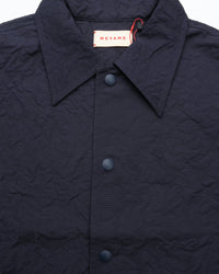 MEYAME / FLORAL SHORT COACH JACKET NAVY