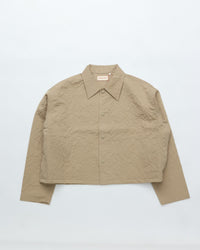 MEYAME / FLORAL SHORT COACH JACKET BEIGE