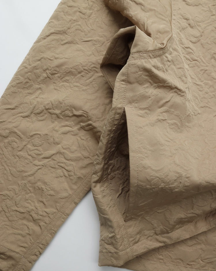 MEYAME / FLORAL SHORT COACH JACKET BEIGE