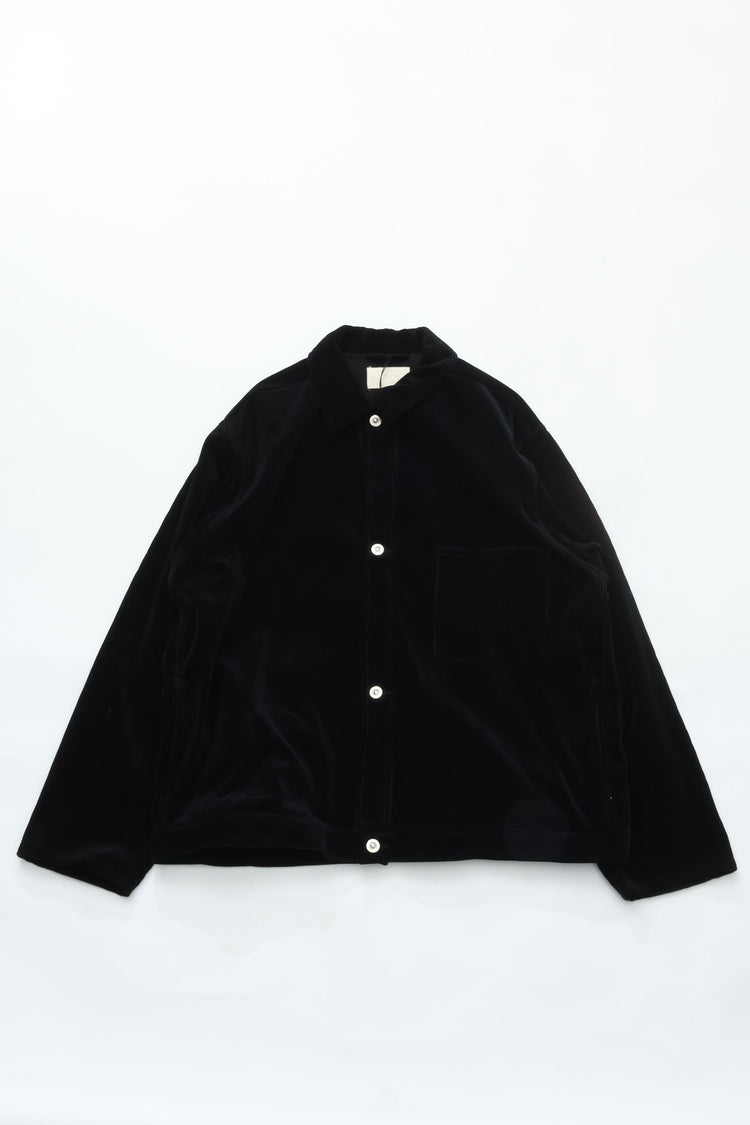 YOKO SAKAMOTO WORK BLOUSE CORDUROY Black YS-26AW-24
