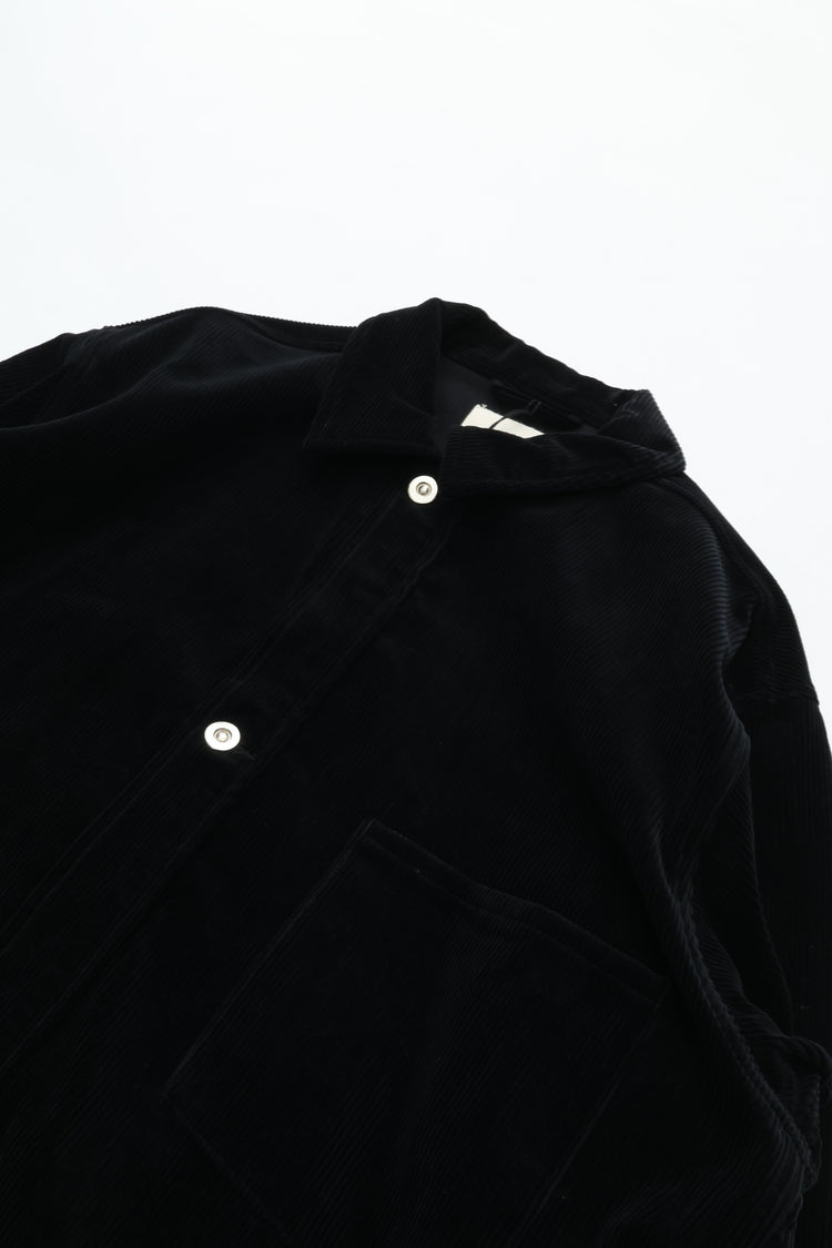 YOKO SAKAMOTO WORK BLOUSE CORDUROY Black YS-26AW-24
