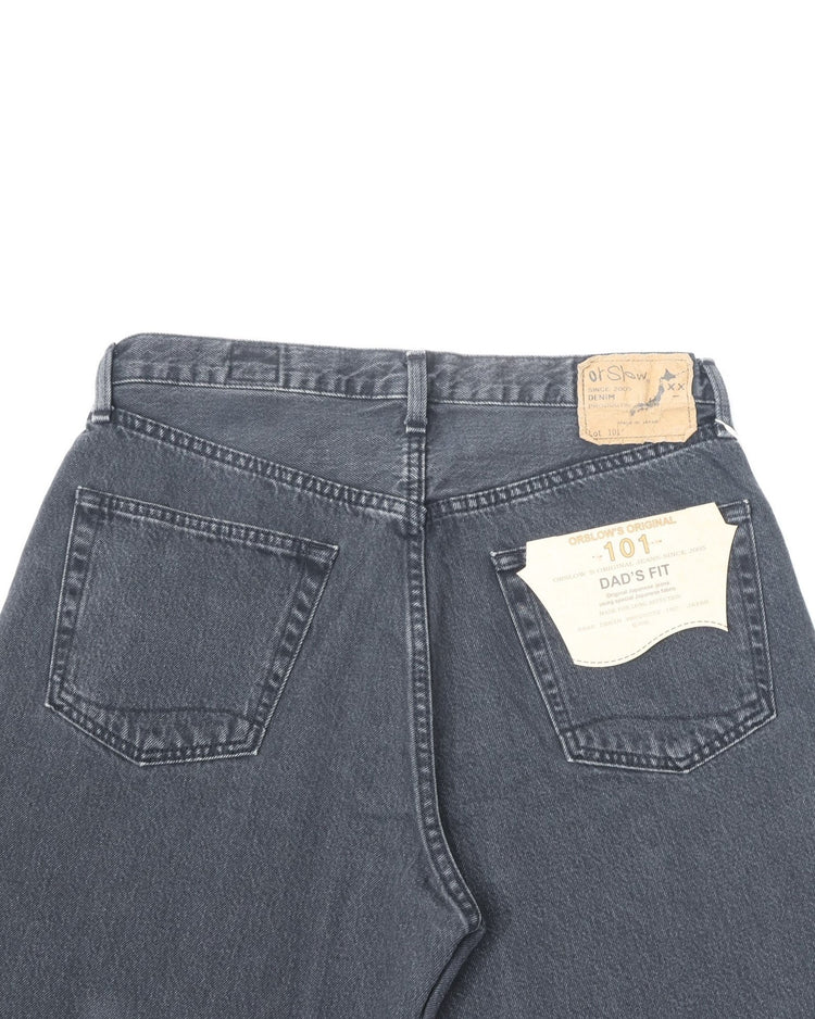 orslow  101 DAD'S FIT DENIM PANTS(UNISEX) BLACK DENIM STONE