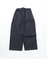 sage NATION  BOX PLEAT TROUSER DENIM RAW DENIM