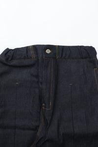 sage NATION BOX PLEAT TROUSER DENIM RAW DENIM