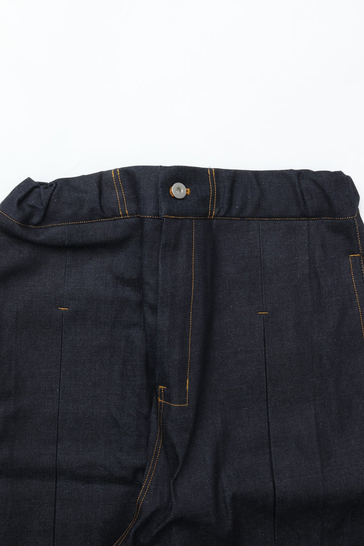 sage NATION BOX PLEAT TROUSER DENIM RAW DENIM