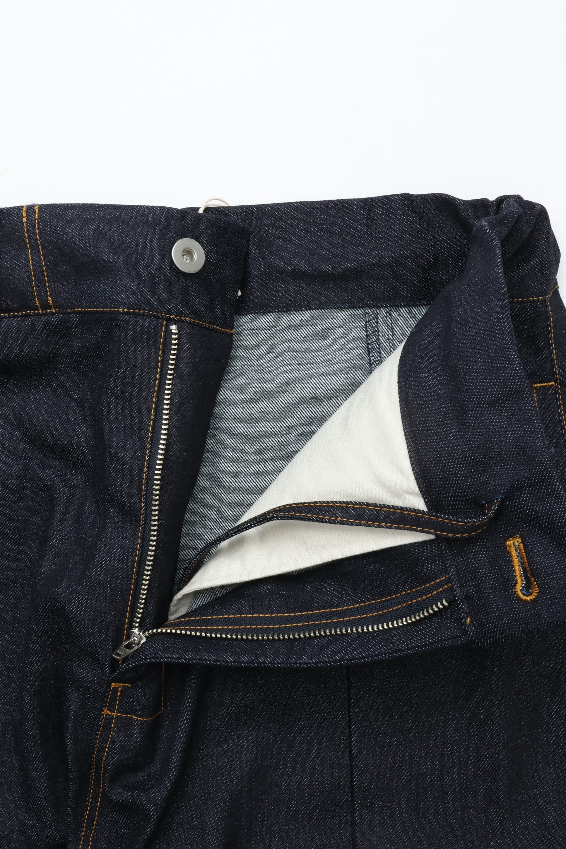 sage NATION BOX PLEAT TROUSER DENIM RAW DENIM – CASDAY