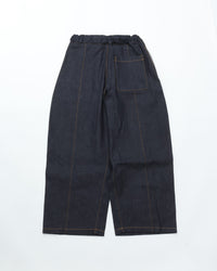 sage NATION  BOX PLEAT TROUSER DENIM RAW DENIM