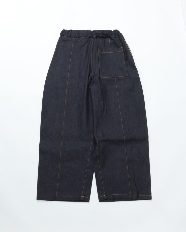 sage NATION  BOX PLEAT TROUSER DENIM RAW DENIM