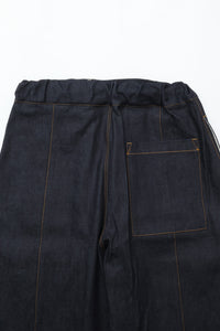 sage NATION BOX PLEAT TROUSER DENIM RAW DENIM