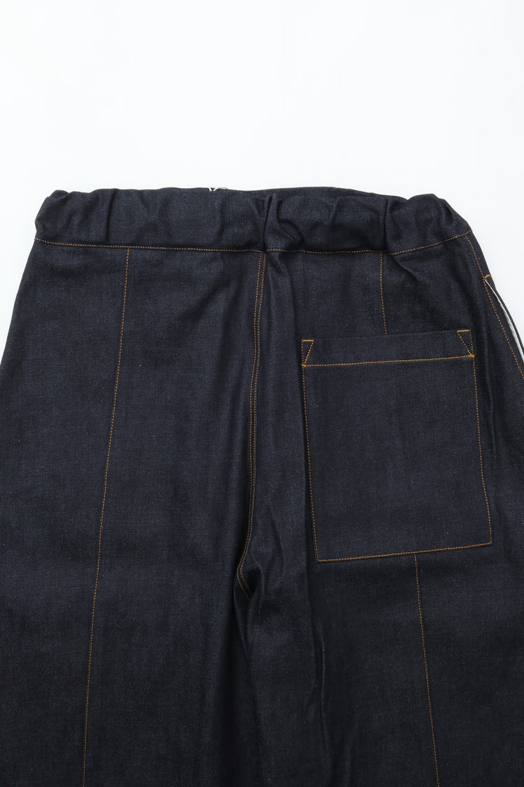 sage NATION BOX PLEAT TROUSER DENIM RAW DENIM