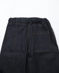 sage NATION  BOX PLEAT TROUSER DENIM RAW DENIM