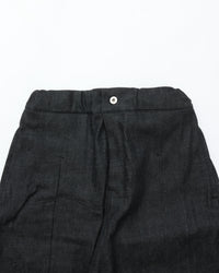sage NATION  BOX PLEAT TROUSER DENIM RAW BLACK