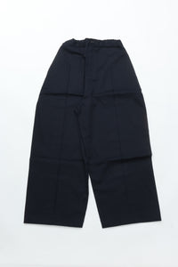 sage NATION  BOX PLEAT TROUSER NAVY