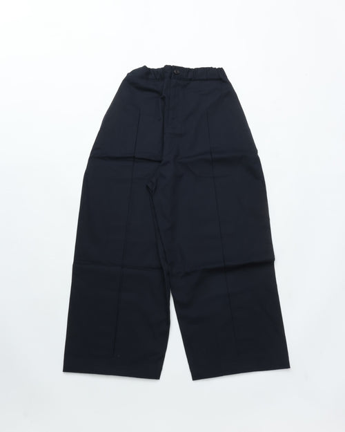 sage NATION  BOX PLEAT TROUSER NAVY