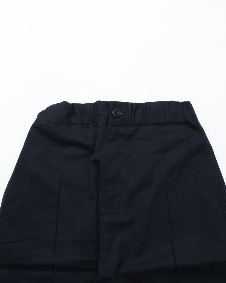 sage NATION  BOX PLEAT TROUSER NAVY