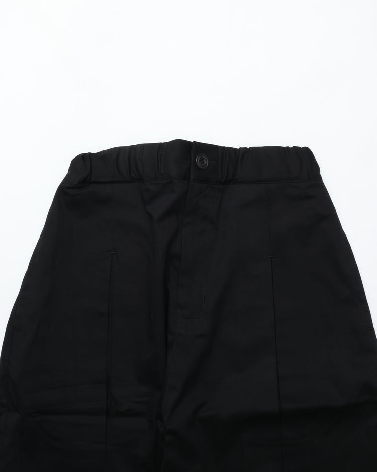 sage NATION BOX PLEAT TROUSER BLACK