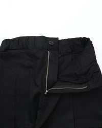 sage NATION BOX PLEAT TROUSER BLACK